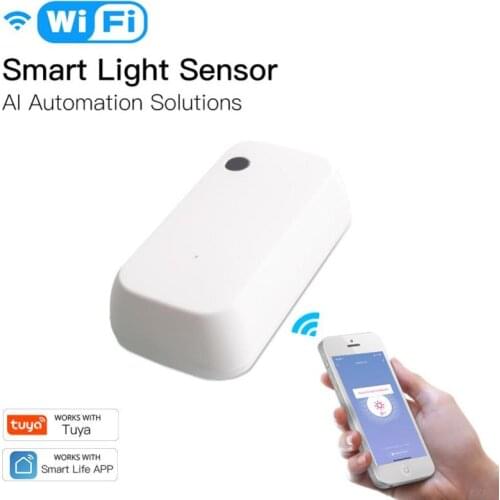 Wifi Smart Light Sensor Brightness Detector Smart Home,Timer,Adjustable,Tuya Smart Life APP,Alexa Google Home Wireless Control