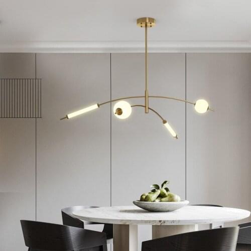 Modern simple Led pendant light lamp living room Chandeliers kitchen brass hanglamps designer lighting fixtures home decor