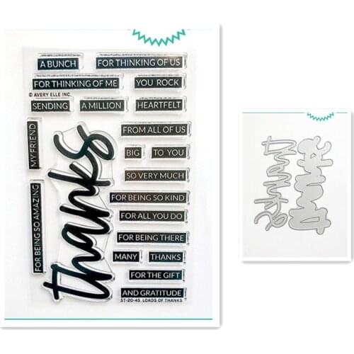 Thank Metal Cutting Dies and Stamps For DIY Paper Card Making Decor Embossing Handmade Photo Album Transparent Supplies