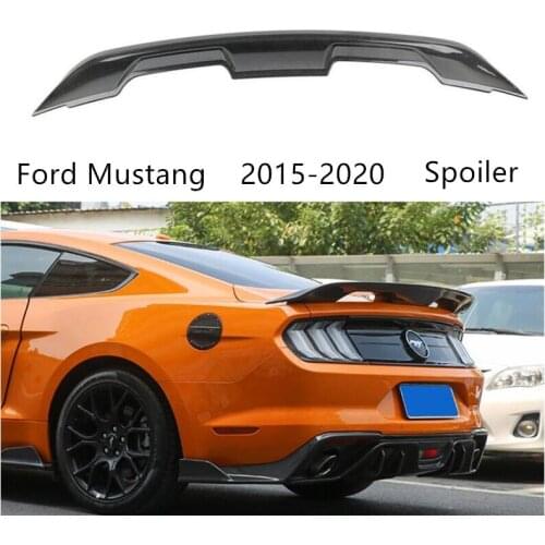 Spoiler For Ford Mustang 2015 2016 2017 2018 2019 2020 High Quality Carbon Fiber & ABS Bright Black Wing Lip Spoilers