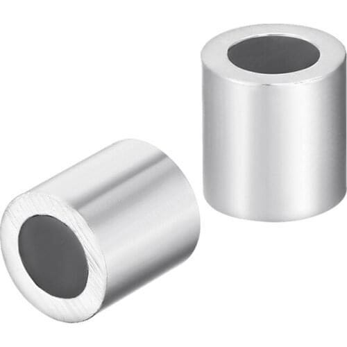 Uxcell 30Pcs M5 Aluminum Sleeve Crimp 5mm Steel Wire Rope Button Stop Clips to create loop ends on cable assemblies