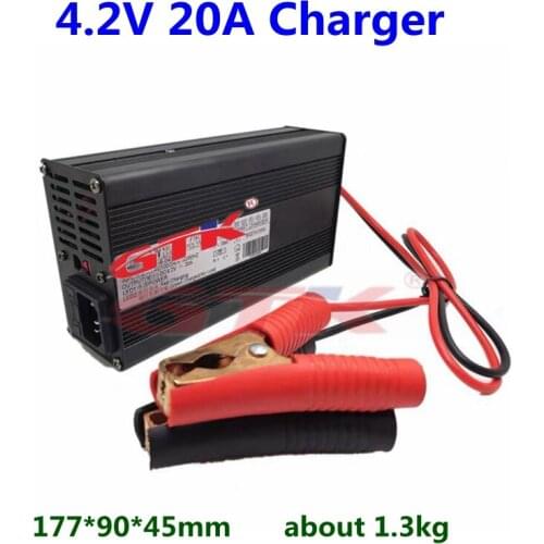 GTK high quality 3.6V 3.7V 4.2V 20A Charger for 3.7V 20Ah 30Ah 50Ah 60Ah 100Ah Lithium lipo li ion battery pack