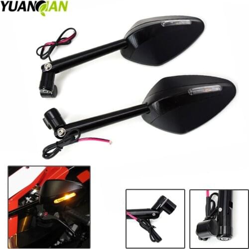 Motorcycle Integrated Turn Signal Mirrors Side Rearview Mirror Front Back LED For honda PCX 125/150 PCX125/150 PCX150 PCX 150