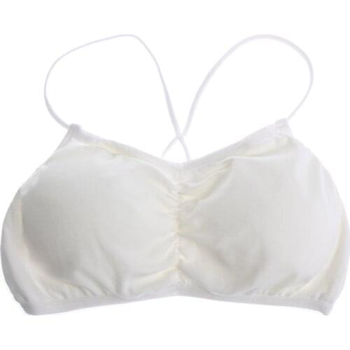 Women Summer Vest Crop Sleeveless Shirt Blouse Casual T-Shirt Padded Strappy Bralette Tank Top Bandeau Bra for Girls