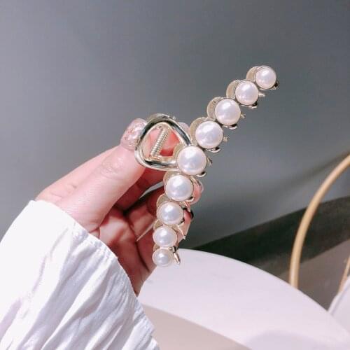 Girl Ponytail Banana clip Colourful Crystal Women fashion headwear Chalaza Ribbon Hair Claws Elegant Hair Accessories