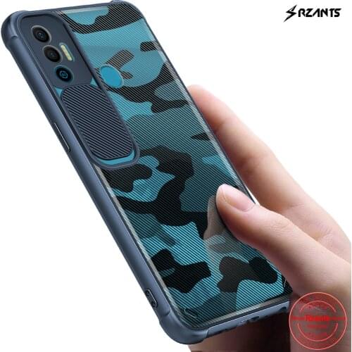 Rzants For Tecno Spark 7 Spark 7P Case Hard [Camouflage Lens] Lens Protect Slim Crystal Clear Cover