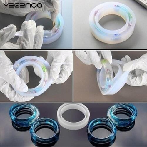 1pc Silicone Mould Handmade Tool DIY Craft Epoxy Mould DIY Ring Glue Silicone Mold Flexible Silicone Mold For Jewelry Ring Resin