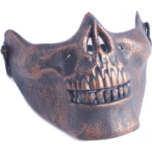 10PCS Halloween Cosplay Costume Party antiqued copper skull masks #26653