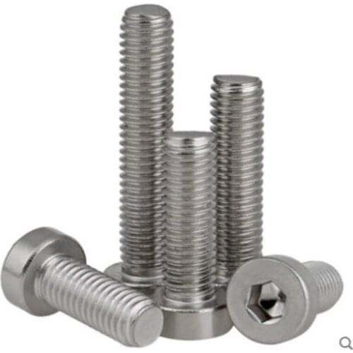 2-50pcs M3 M4 M5 M6 M8 304 A2-70 Stainless Steel Din7984 Hex Hexagon Socket Thin Low Short Profile Head Allen Cap Screw Bolt