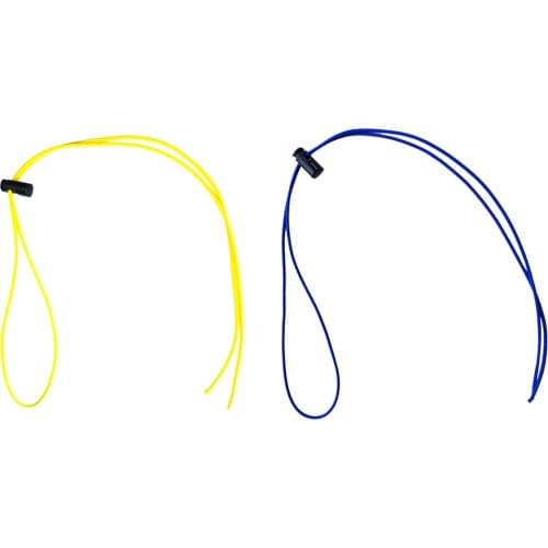 2 Pcs Elastic Rubber Swimming Goggles Eyewear Glasses / Dive Mask Adjustable Strap Replacement Equipment Yellow Blue