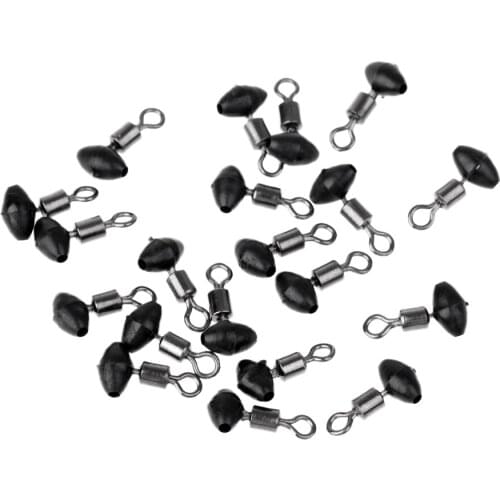 20pcs Fishing Rig Beads with High Speed Connector Fishing Swivels Snaps
