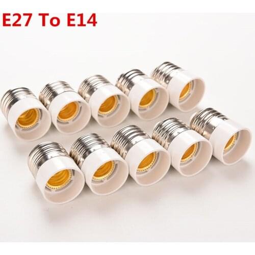 5Pcs Light Bulb Base Type Adapter Fireproof Material E27 To E14 Lamp Holder Converter Socket Conversion Best Price