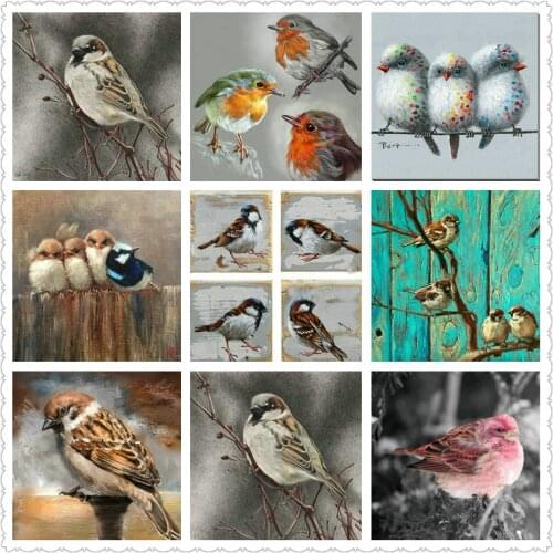 New 21 style bird icon 5d diy diamond painting sparrow picture full square rhinestone 3d diamond embroidery handmade mosaic