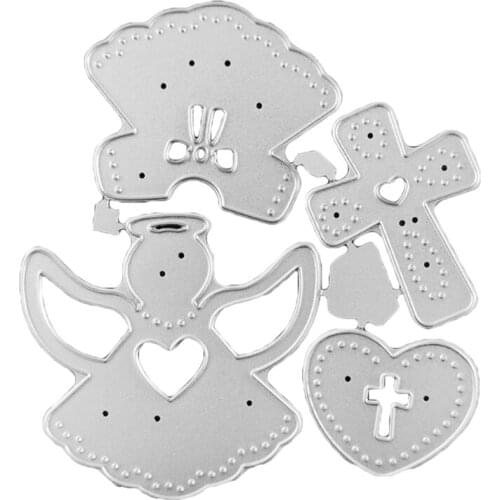 Angel Love Cross Metal Scrapbooking Cutting Dies Embossing Stencils for Scrapbooking Cutting Stencils