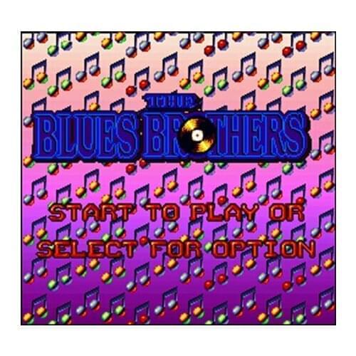 Blues Brothers NTSC Version 16 Bit 46 Pin Big Gray Game Card For USA Game Players