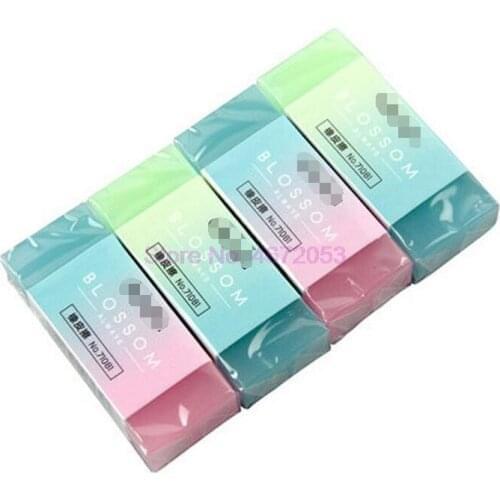 500pcs/lot Colorful Rubber Erasers Durable Flexible Pencil Eraser Students Stationery School Supplies For Children Kids