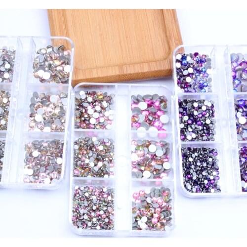 Non Hotfix Round Flatback Light Gold Rose Crystal Rhinestones Nail Supplies For Nails Art Decoration DIY 3D Jewelry Making