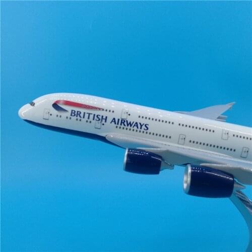 36CM 1:200 Scale Airbus A380 Model British Airways Airplanes Alloy Base Aircraft Aviation Plane Display Toy Collection Gift Show