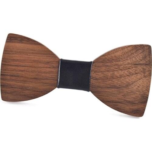 Fashion Mens Shirt Wooden Bowtie Novelty Handmade Neckwear Business Butterfly Wedding Gentleman Bowtie Accessory