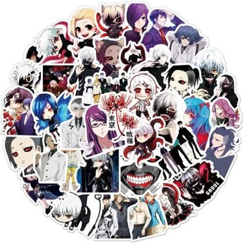 10/30/50PCS Tokyo Ghoul Anime Graffiti Stickers DIY Guitar Car & Suitcase Skateboard Decal Waterproof Stickers Toy For Kids Gift