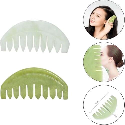 Stone Treatment Scalp Sha Meridian Brush Hair Body Massage Head Jade