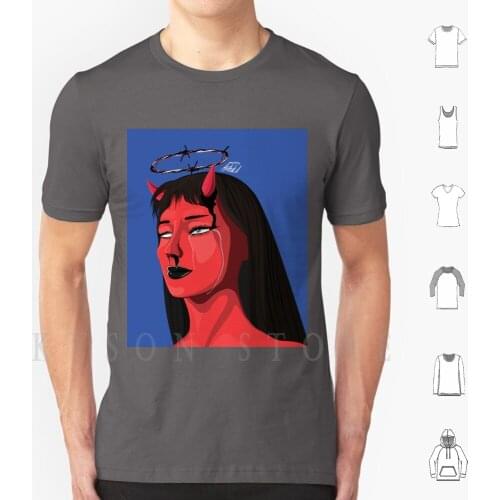 Devil In A New Dress Tee T Shirt Diy Big Size Cotton Devil Demon Demongirl Succubus Evil Digitalart