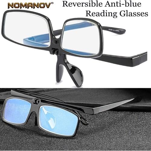 2019 Reading Glasses Women Nomanov Flip Up And Down See Near Far Anti-blu Men Women Reading Glasses +1 +1.5 +2 +2.5 +3 +3.5