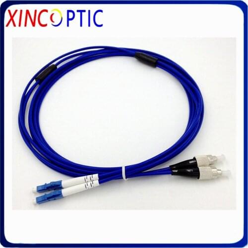 2 core 15M Singlemode Armored Patch Cord 2 cores 15M SM G652D/G657A PVC Jacket ST SC LC FC 2 fiber Optical Fiber Jumper Cable