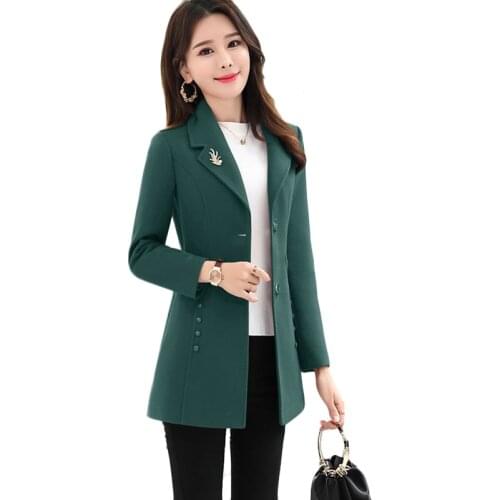 New Autumn Winter Woolen Coat Plus Size Womens Long Wool Coat Single-breasted Casual Trench Coat Abrigo De Lana Para Mujer 4XL