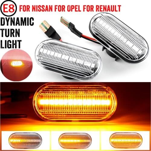 Sequential Flashing LED Turn Signal Side Marker Light For Dacia Duster Dokker Lodgy Renault Megane 1 Clio1 2 KANGOO ESPACE Smart