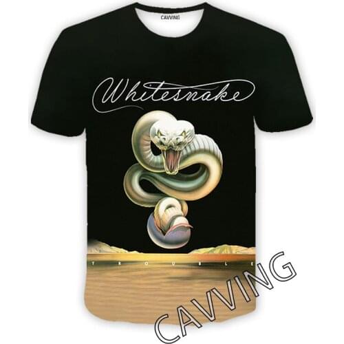 CAVVING 3D Printed WHITESNAKE Band Casual T-shirts Hip Hop Tshirts Harajuku Styles Tops Clothing for Men/women