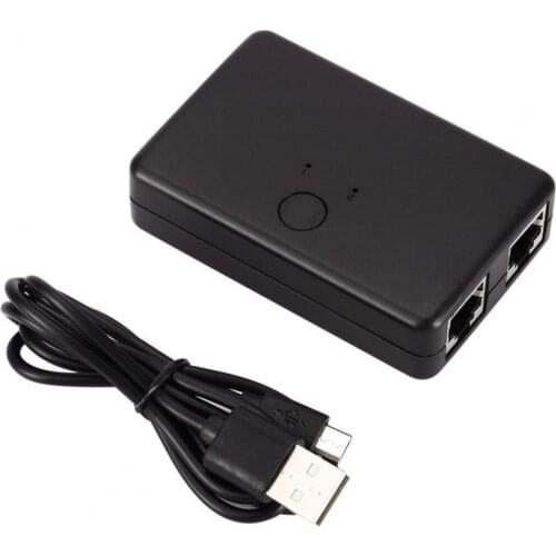 2 Port RJ45 Lan Network Switch Hub Computer Ethernet Internet Converter Adapter