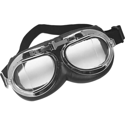 Universal Motorcycle Clear Lens Shatterproof Dustproof Goggles Eyewear Black