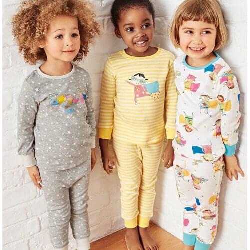 Spring Winter Baby Girls Pajamas Sets,Autumn Long Sleeve Soft Sleepwear Cotton Kids Pajamas Fall Children Clothes Sets 1-6 YRSs