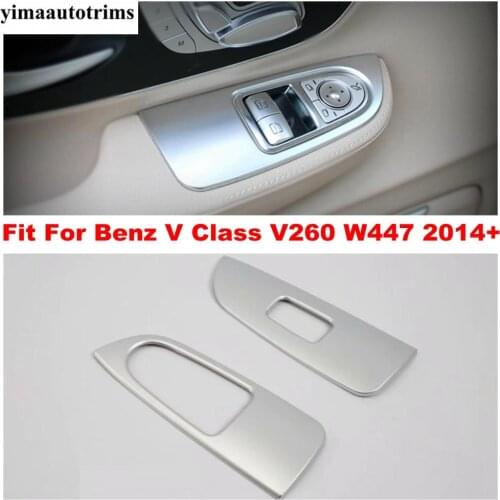 For Mercedes-Benz V Class V260 W447 2014 - 2019 Inner Door Armrest Window Lift Button control Panel Cover Trim Matte Interior