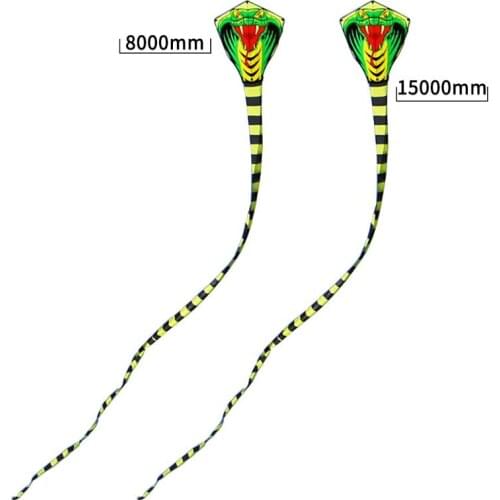 8m/26.25ft 15m/49.21ft Cartoon Mamba Snake Kites FRP Rod Flying Sports Beach Kitesurf Children Gift Family Outdoor Sport