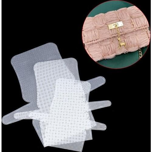 Knitting & Weaving Plastic Mesh Sheet Knitting Lining Accessories Wool Yarn Velvet DIY Hok Bag Trim Tools Easy Knit Helper