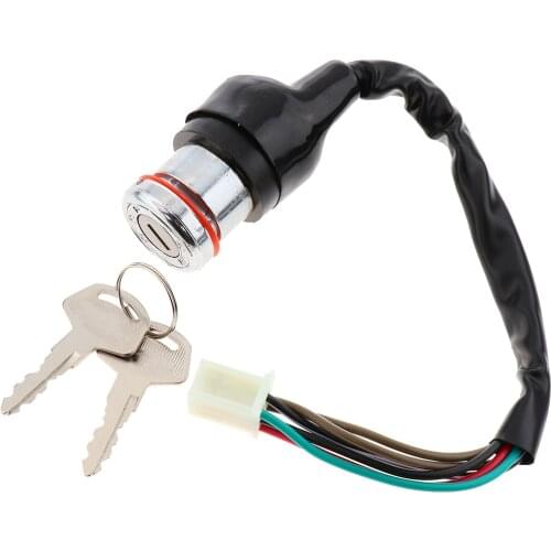 Motorcycle Lock Ignition Switch with Keys 6-wire On/Off for Suzuki GN 125