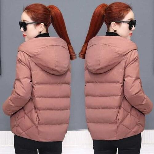Women short coat jacket .Large loose hooded cotton jacket
