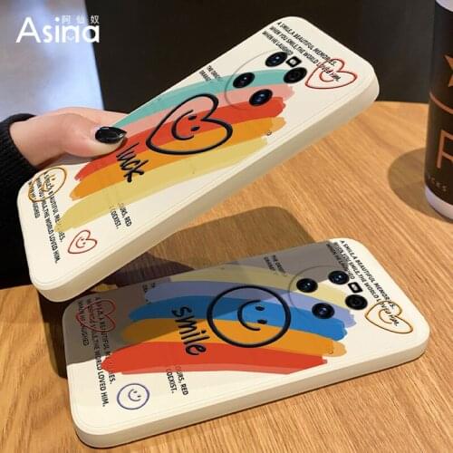 Liquid Silicone Case For Huawei Mate 40 30 20 Pro Straight Edge Cute Cover Bumper For Huawei Honor 20 30 8x 9x 9a Fashion Funda