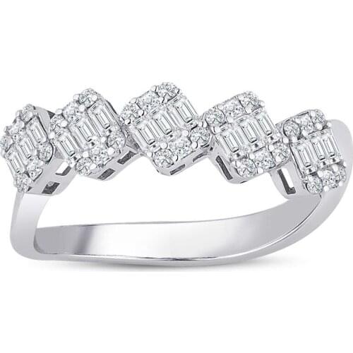 0.54 CT sa. Diamond Baguette Ring Handy Custom Craftsmanship Gift Gold Special Occasions Design Shiny Elegant Jewelry