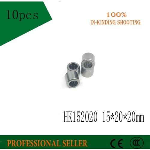 10Pcs HK152020 7943/15 Drawn Cup Type Needle Roller Bearing 15 x 20 x 20mm Free shipping High Quality