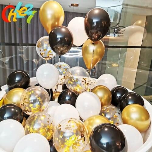 20pc 12inch Gold Silver Metal Latex Balloons Confetti Helium Globos Wedding Decoration Birthday Party Supplies Home Decor shower