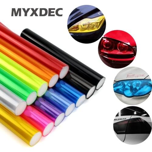 30cm*1m Auto Car Sticker Smoke Fog Light HeadLight Taillight Tint Vinyl Film Sheet Available Car Decoration Decals Car Styling
