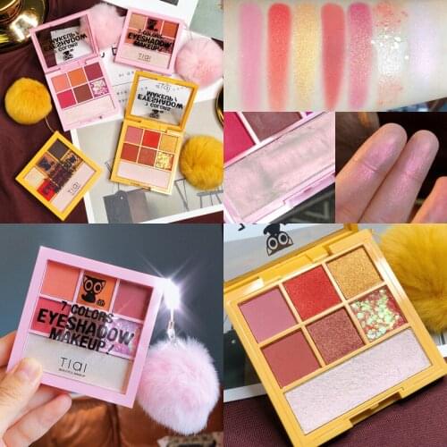 7 Colors Eyeshadow Palette Chameleon Glitter Eye Shadow Pallete Waterproof Shimmer Matte Bling Diamond Metallic Makeup Palette