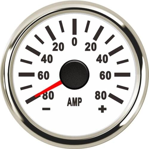 2'' 52mm Ammeter AMP Gauge +/- 80A +/- 150A Amperemeter With Current Sensor fit Auto Car Boat With Backlight 12V 24V
