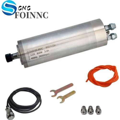 CNC Water Cooling Spindle Motor 65mm 800KW THD-65-800C 220V 24000 rpm water Cooled Spindle For DIY CNC Milling Machine