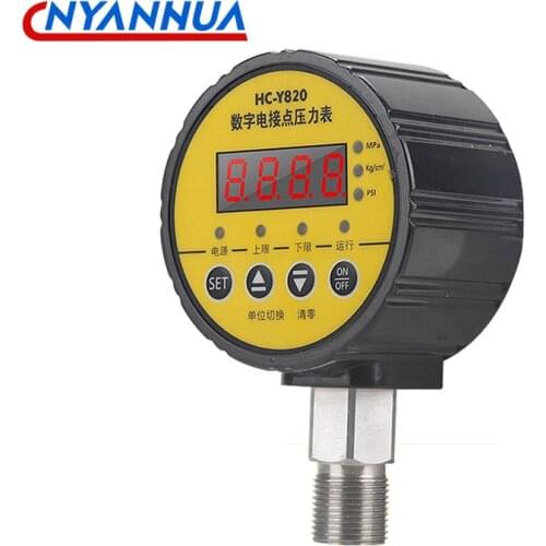 Digital Digital Display Shockproof Magnetic Assisted Electric Contact Water Pressure Gauge Vacuum Gauge Controller