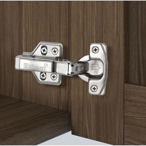 Home Silent Hinge Stainless Steel Hydraulic Cabinet Door Hinges Damper Buffer Cupboard Door Connector Furniture Hardware