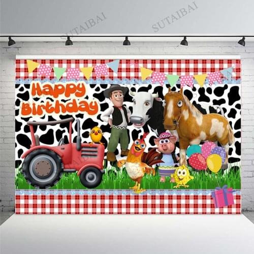 La Granja De Zenon Theme Backdrop Children Birthday Party Custom Vinyl Banner Decoration Farm Photography Background For Studio